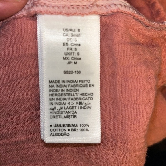 The Drop Women's Summer Gauze Bell Sleeve Mini Dress Size Small Color Rosette - Picture 13 of 14